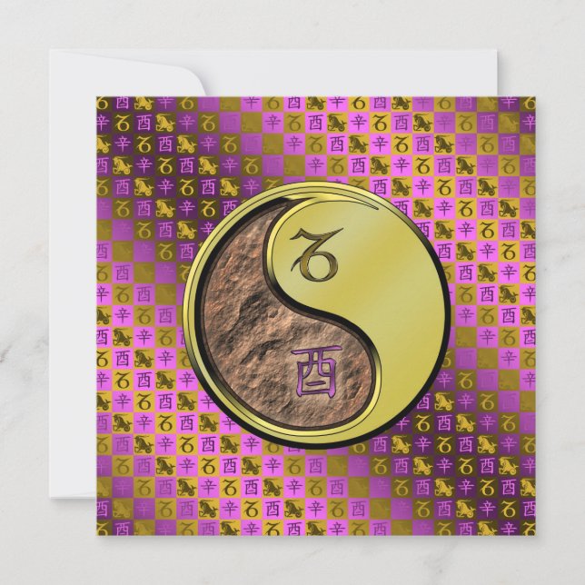 Capricorn & Metal Rooster Card (Front)