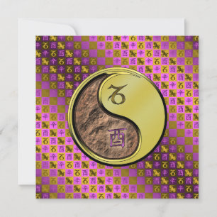 Capricorn & Metal Rooster Card