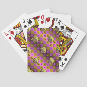 Capricorn & Metal Rooster Playing Cards