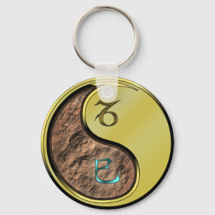 Capricorn & Metal Snake Keychain
