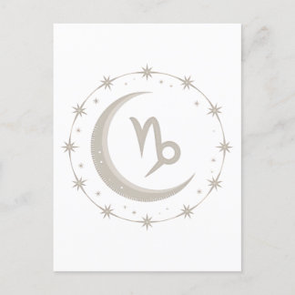 Capricorn Moon: A Celestial Symbol Postcard