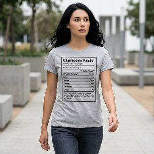 Capricorn Nutrition Fact Zodiac T-Shirt