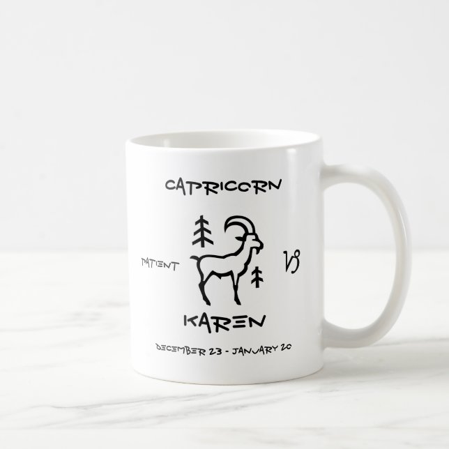Capricorn Personalized Coffee Mug (Right)