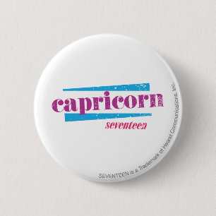 Capricorn Purple 2 Inch Round Button