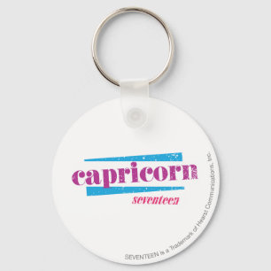 Capricorn Purple Keychain