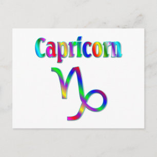 Capricorn Rainbow Postcard