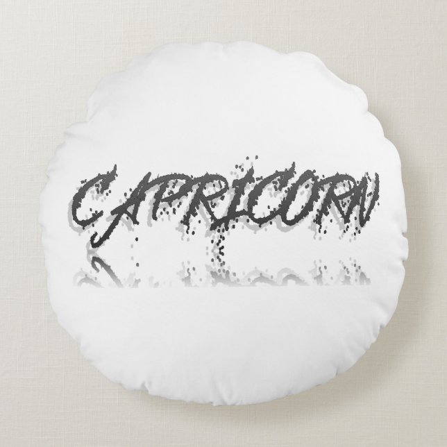 Capricorn Reflection Round Pillow (Front)