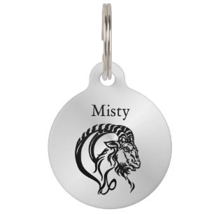 Capricorn Sea Goat Zodiac Pet ID Tag