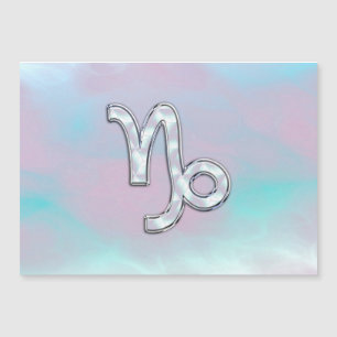 Capricorn Sign on Mother of Pearl Nacre Style