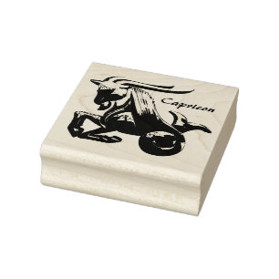Capricorn Sign Rubber Stamp