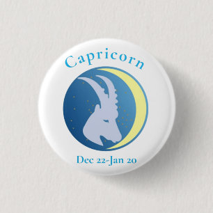 Capricorn Sign Thunder_Cove 1 Inch Round Button
