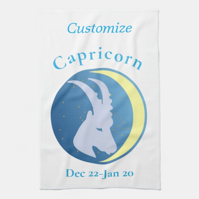 Capricorn Sign Thunder_Cove Kitchen Towel (Vertical)