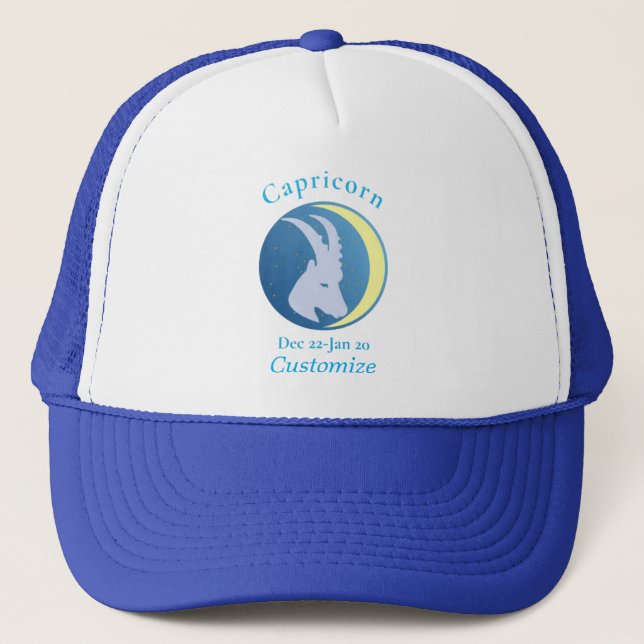 Capricorn Sign Thunder_Cove Trucker Hat (Front)