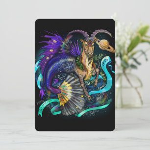 Capricorn signe Zodiac Invitation