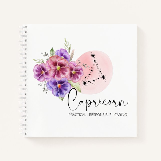 Capricorn Spiral Notebook (Front)