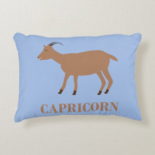 Capricorn Star Sign Goat Accent Pillow