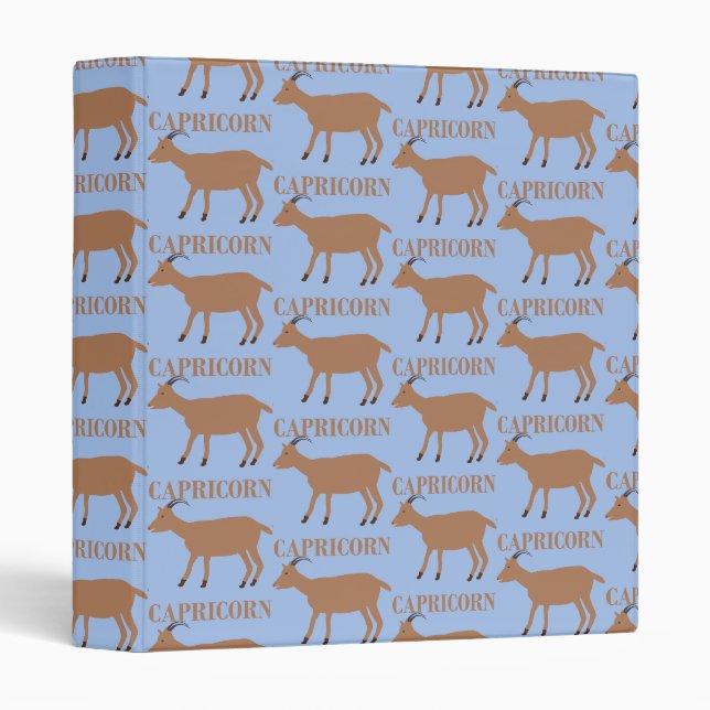 Capricorn Star Sign Goat Binder (Front/Spine)