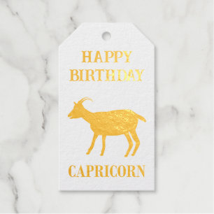 Capricorn Star Sign Goat Custom Birthday Gift Tags