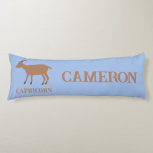 Capricorn Star Sign Goat Custom Name Body Pillow