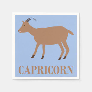 Capricorn Star Sign Goat Napkin