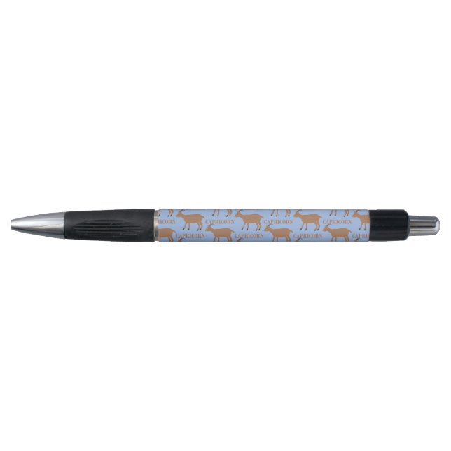 Capricorn Star Sign Goat Patterned Pen (Front)