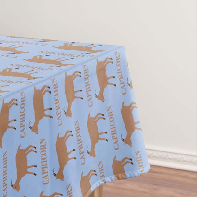Capricorn Star Sign Goat Patterned Tablecloth (In Situ)