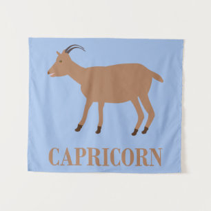 Capricorn Star Sign Goat Tapestry