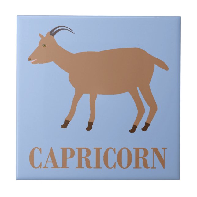 Capricorn Star Sign Goat Tile (Front)