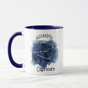 Capricorn Starry Night Constellation Custom Name Mug