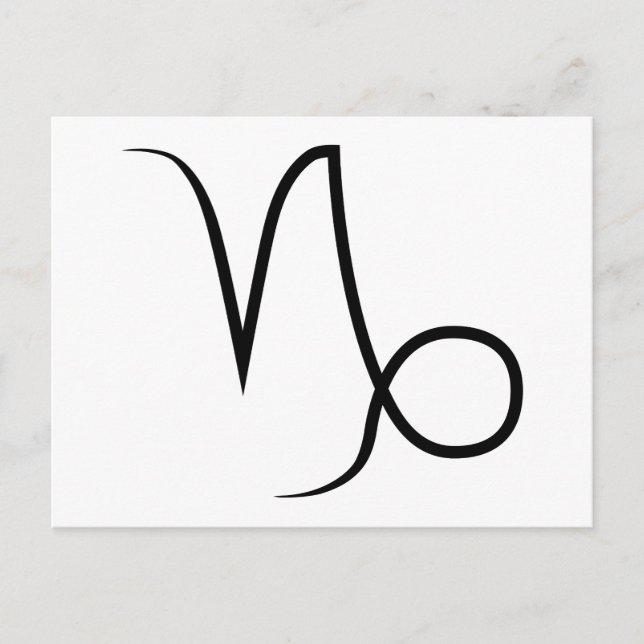 capricorn symbol greek astrology zodiac horoscope postcard (Front)
