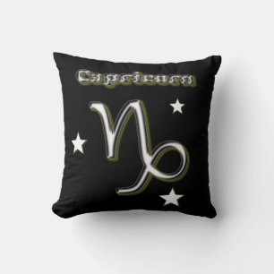 Capricorn symbol throw pillow