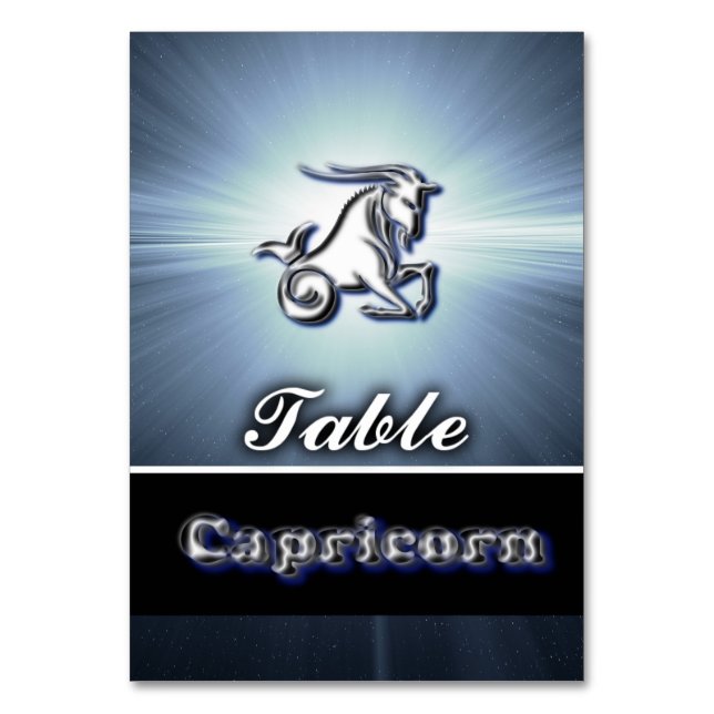 Capricorn Table Number (Front)