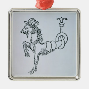 Capricorn (the Goat) an illustration from the 'Poe Metal Ornament