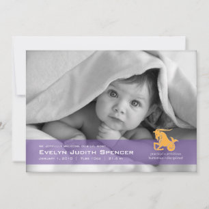 Capricorn the Goat Photo Birth Announcement