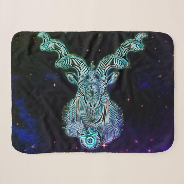capricorn the goat zodiac blanket (Front (Horizontal))