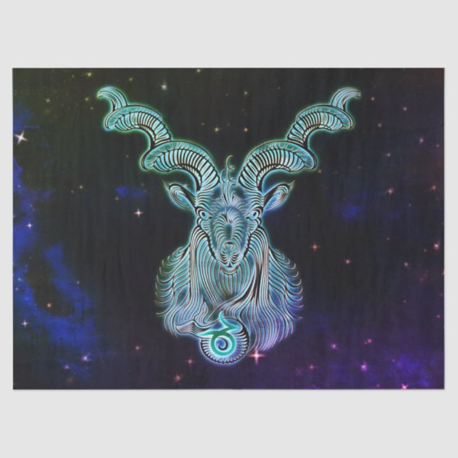 capricorn the goat zodiac tissue paper (Front)