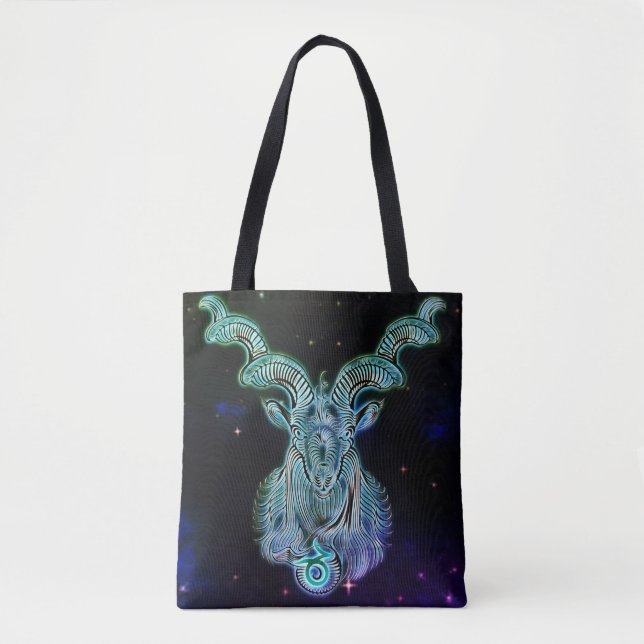 capricorn the goat zodiac tote bag (Front)