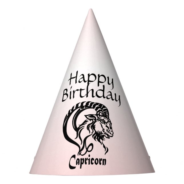 Capricorn the Sea Goat Zodiac Birthday Party Hat (Front)