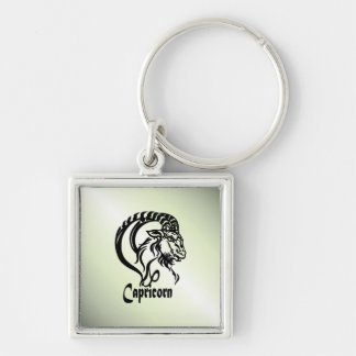 Capricorn the Sea Goat Zodiac Green Keychain
