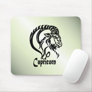 Capricorn the Sea Goat Zodiac Green Mouse Pad