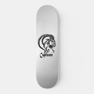 Capricorn the Sea Goat Zodiac Silver Skateboard