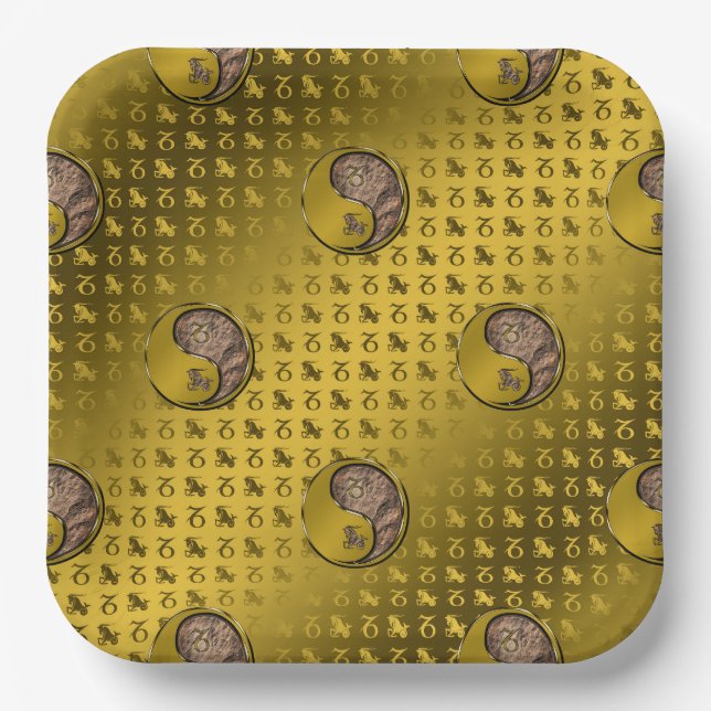 Capricorn the Seagoat Paper Plate (Front)