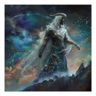 Capricorn (The Strategist) Zodiac Sign Poster