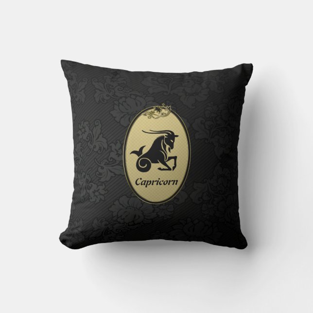Capricorn Throw Pillow (Front)