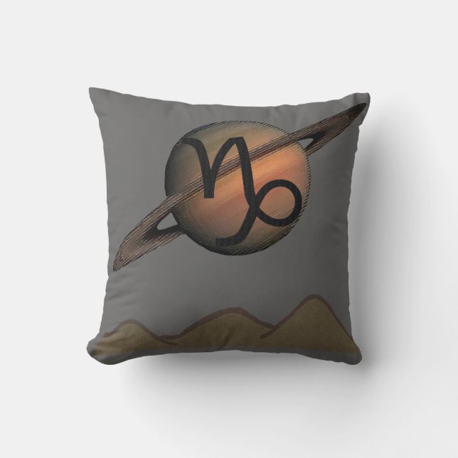 Capricorn Throw Pillow (Front)