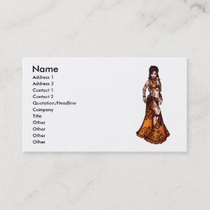 Capricorn Tribal Belly Dancer Business Cards