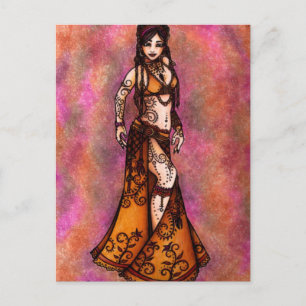 Capricorn Tribal Belly Dancer Postcard
