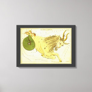 Capricorn Vintage Constellation, Urania's Mirror Canvas Print