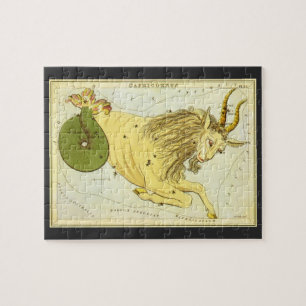 Capricorn Vintage Constellation, Urania's Mirror Jigsaw Puzzle