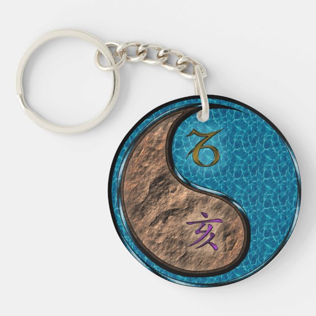 Capricorn & Water Boar Keychain (Front)
